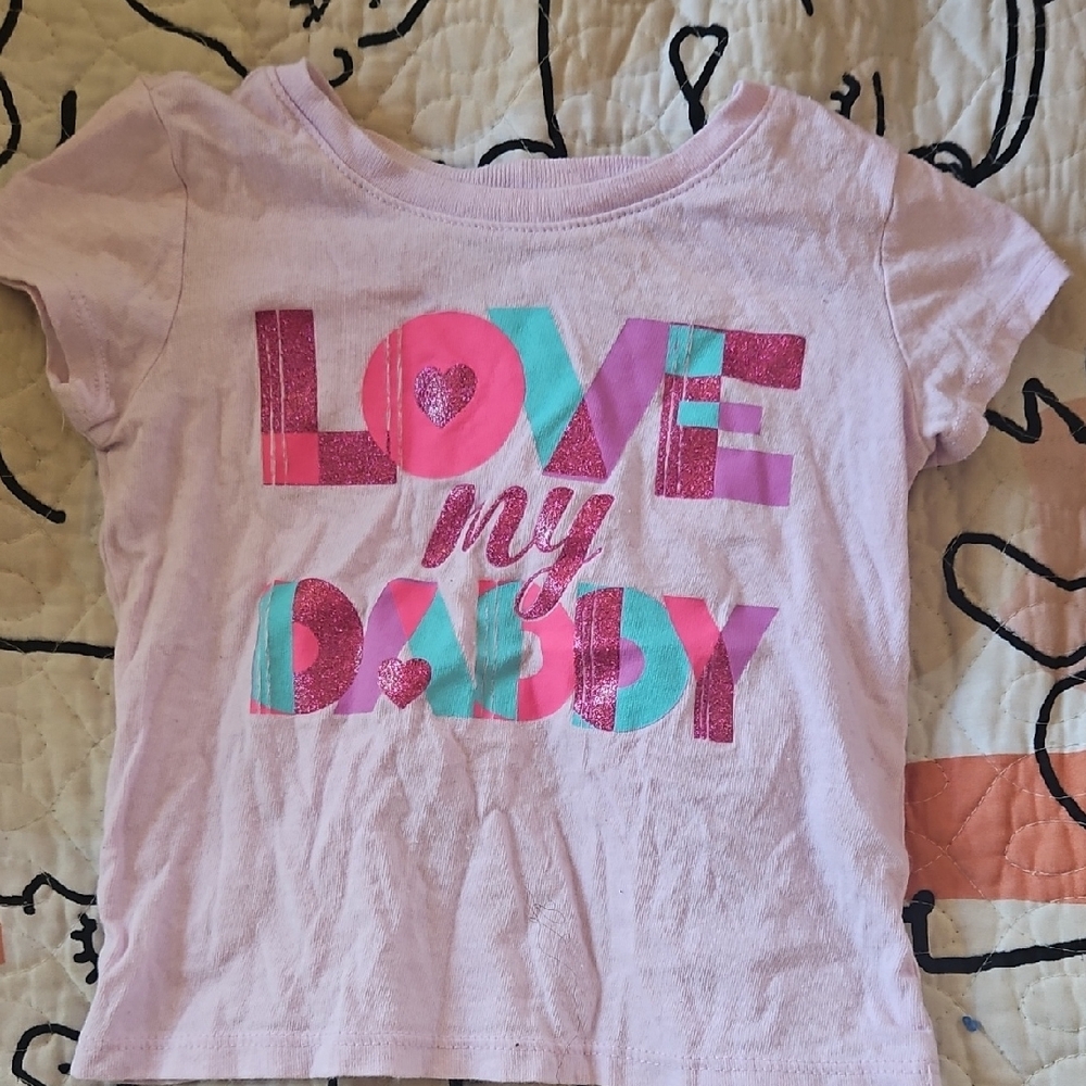 The Children's Place Love My Daddy T-Shirt - Pink and Blue
